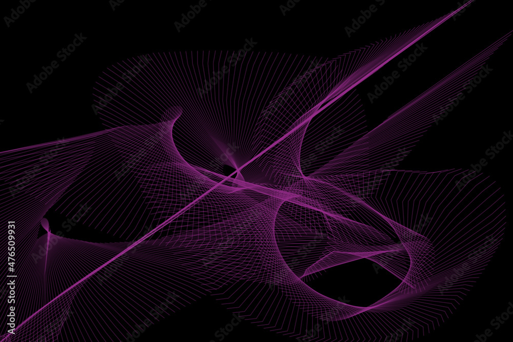 Fototapete abstract network background lines. abstract futuristic with connection lines on black background
