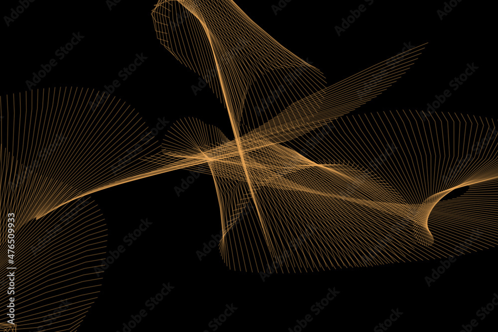 Fototapete abstract network background lines. abstract futuristic with connection lines on black background
