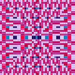 Abstract Red, Pink & Purple Squared Fractal Square - I see an hourglass, building, floor, wall, so many things for these bountiful tiles.