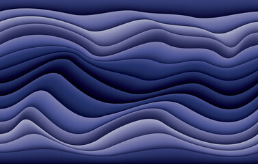 Wavy Stack of rolls of multi-colored fabrics. Abstract background