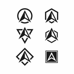 North arrow logo design inspiration