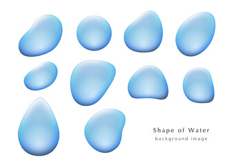 クリア水滴セット　しずく