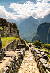 Panorama of Machu Picchu. UNESCO world heritage in Peru