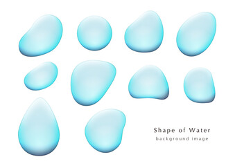 クリア水滴セット　しずく エメラルドグリーン