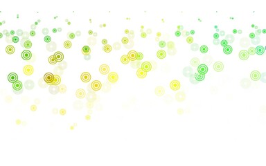 Light Green, Yellow vector pattern with spheres.