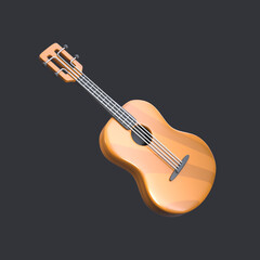 Obraz premium 3D Rendering Guitar for music illutration 