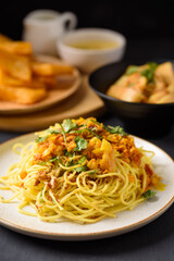 Tai Yai style spicy mixed noodles, local food in northern Thailand