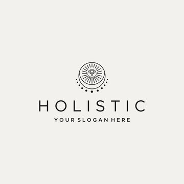 Minimalist design HOLISTIC healing logo design