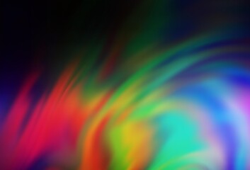 Dark Multicolor vector blurred shine abstract template.