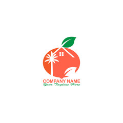 Juice Home logo template, vector illustration icon element