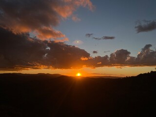 sunset in the mountains