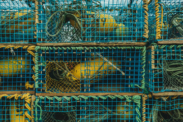lobster pots on the dock