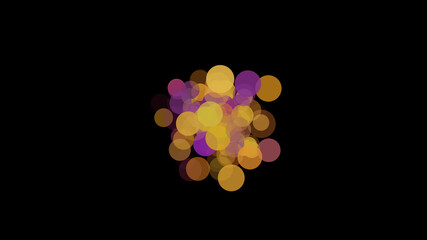 multicolored circles on a black background