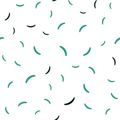 Light Green vector seamless template with curved lines.