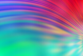 Light Green, Red vector blurred bright template.