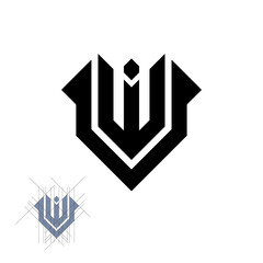 letter u w logo design vector © soepratman