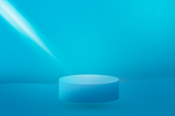 abstract blue 3d podium background