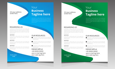 Modern Corporate business flyer design,Vector illustration design 2022 