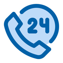 24 hour service icon illustration