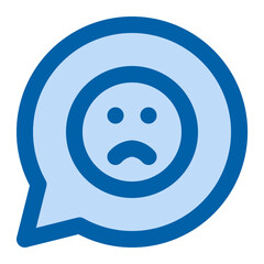 Fototapeta premium sad chat icon illustration