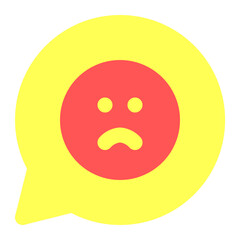Fototapeta premium sad chat icon illustration