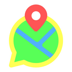 chat location icon illustration