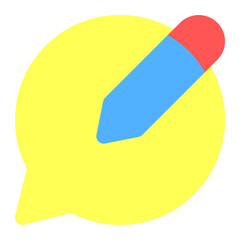 edit chat icon illustration
