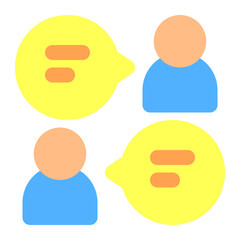 chatting icon illustration