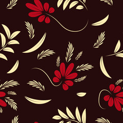 Folk flowers print Floral pattern Ethnic art