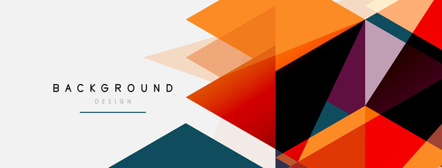Mosaic triangles geometric background. Techno or business concept, pattern for wallpaper, banner, background, landing page