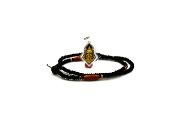 Thai buddha amulet pendant isolated on white background