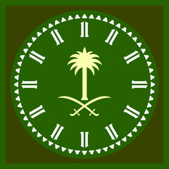Time Clock Design. Logo design. Vector Illustration.