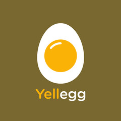 Yellow Egg Logo design. Vector Illustration.