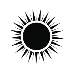 Sun icon, vector flat style, summer style. vector illustration