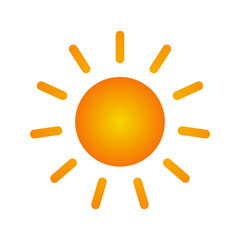 Sun icon, vector flat style, summer style. vector illustration