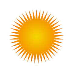 Sun icon, vector flat style, summer style. vector illustration