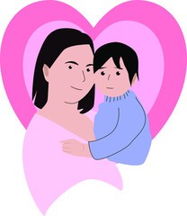Mother Day Vector Png Flat Design