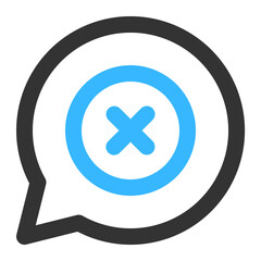 Obraz premium delete chat icon illustration