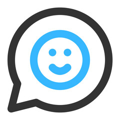 happy chat icon illustration