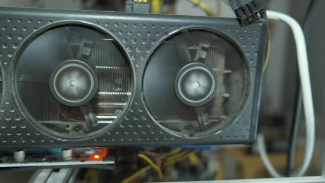 3 fan Graphic cards with Ehtereum Crypto mining rig