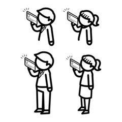 クレジットカード　お金　シンプル　上半身 全身