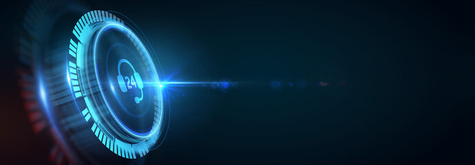 Business, Technology, Internet and network concept. Technical support customer service.3d illustration