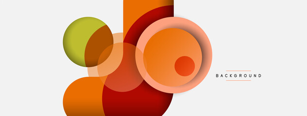 Circle and round shapes abstract background. Vector illustration for wallpaper banner background or landing page