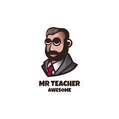 Illustration vector graphic of  Mr teacher, good for logo design