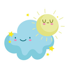 cute cloud and sun