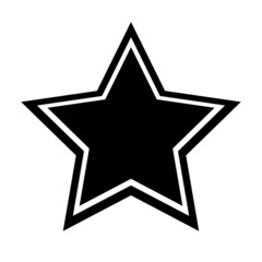 Simple black star icon. Vector.
