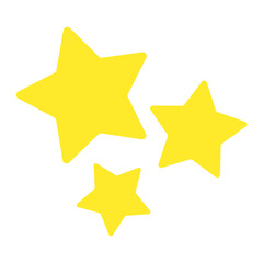 Obraz premium Three yellow stars icon. Vector.