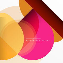 Creative geometric wallpaper. Minimal circle triangle and square line abstract background. Vector illustration for wallpaper banner background or landing page