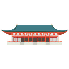 Fototapeta premium シンプルでフラットな京都の平安神宮