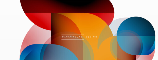 Round triangle shapes lines and circles. Geometric vector illustration for wallpaper banner background or landing page